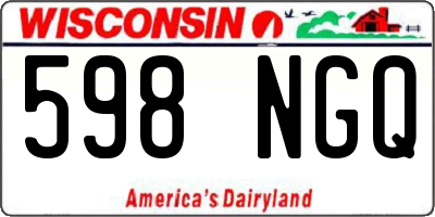 WI license plate 598NGQ