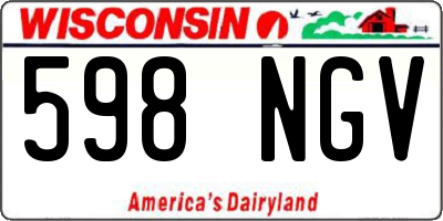 WI license plate 598NGV