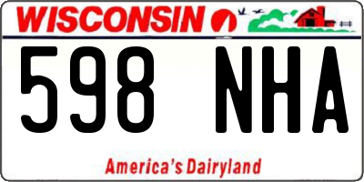 WI license plate 598NHA