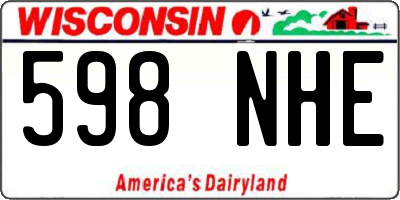 WI license plate 598NHE