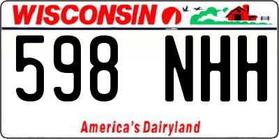 WI license plate 598NHH