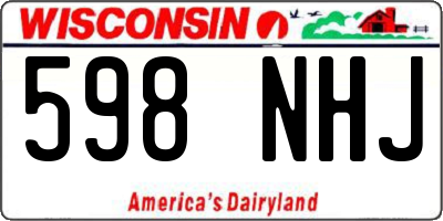 WI license plate 598NHJ