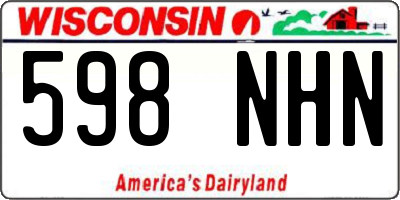 WI license plate 598NHN