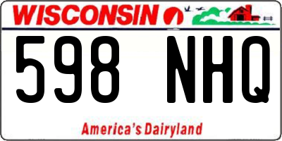WI license plate 598NHQ