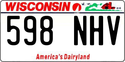WI license plate 598NHV