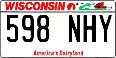 WI license plate 598NHY