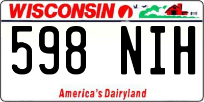 WI license plate 598NIH