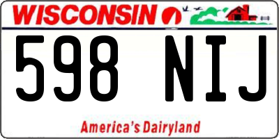 WI license plate 598NIJ