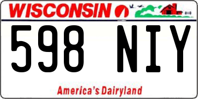 WI license plate 598NIY