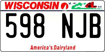 WI license plate 598NJB