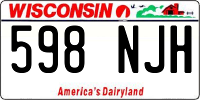 WI license plate 598NJH