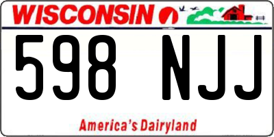 WI license plate 598NJJ