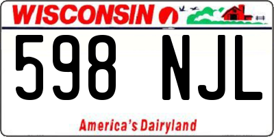 WI license plate 598NJL