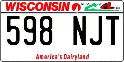 WI license plate 598NJT