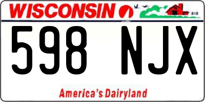 WI license plate 598NJX