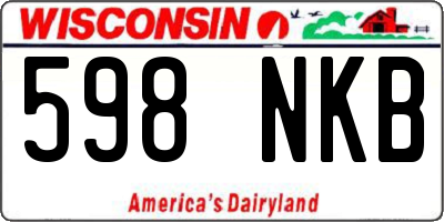 WI license plate 598NKB