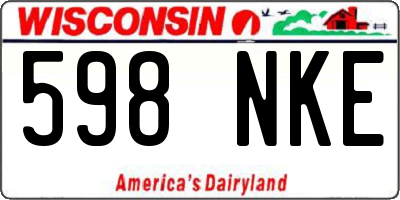 WI license plate 598NKE