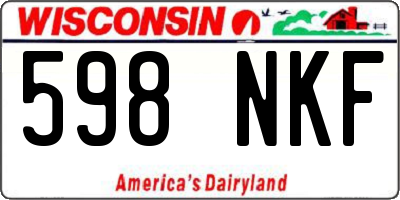 WI license plate 598NKF