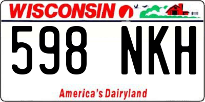 WI license plate 598NKH