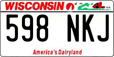 WI license plate 598NKJ