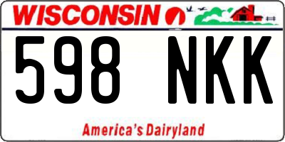 WI license plate 598NKK