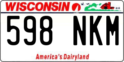 WI license plate 598NKM