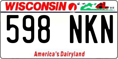 WI license plate 598NKN