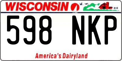 WI license plate 598NKP