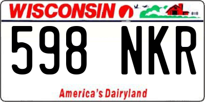 WI license plate 598NKR