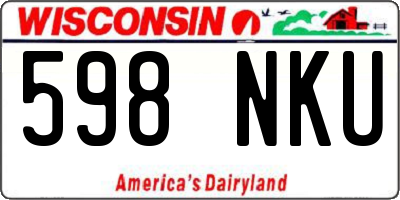 WI license plate 598NKU