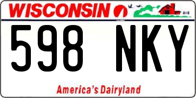 WI license plate 598NKY