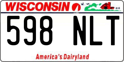 WI license plate 598NLT