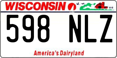 WI license plate 598NLZ
