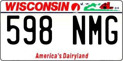 WI license plate 598NMG