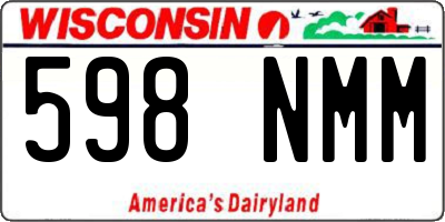 WI license plate 598NMM
