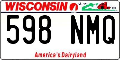 WI license plate 598NMQ