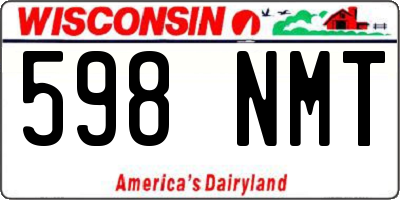 WI license plate 598NMT