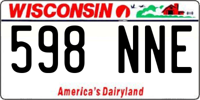 WI license plate 598NNE