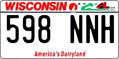 WI license plate 598NNH