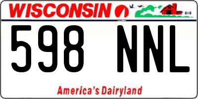 WI license plate 598NNL