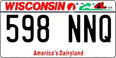 WI license plate 598NNQ
