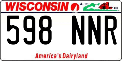 WI license plate 598NNR