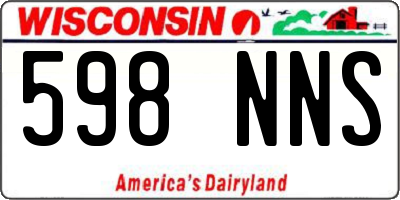 WI license plate 598NNS