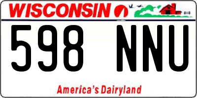 WI license plate 598NNU