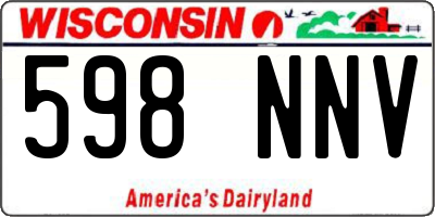 WI license plate 598NNV