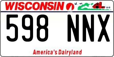 WI license plate 598NNX