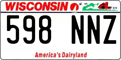 WI license plate 598NNZ