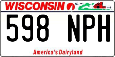 WI license plate 598NPH