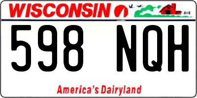 WI license plate 598NQH