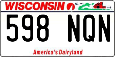 WI license plate 598NQN